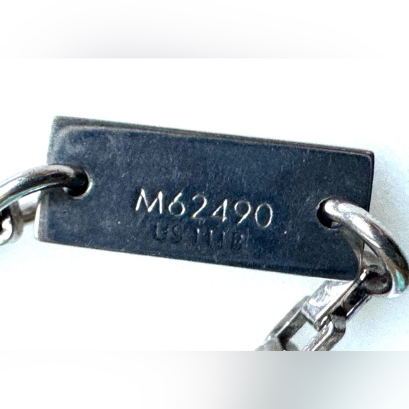 LOUIS VUITTON Damier Colors Dual Pendant Necklace Black M62490 - 22” Length - Picture 5 of 6